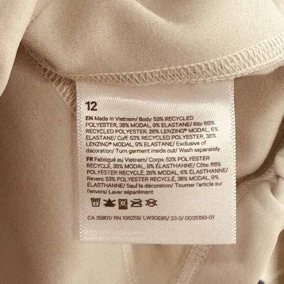Lululemon Womens Brushed Softstreme Ribbed Half Zip Cream Size 12 Scandi Core - Picture 7 of 12